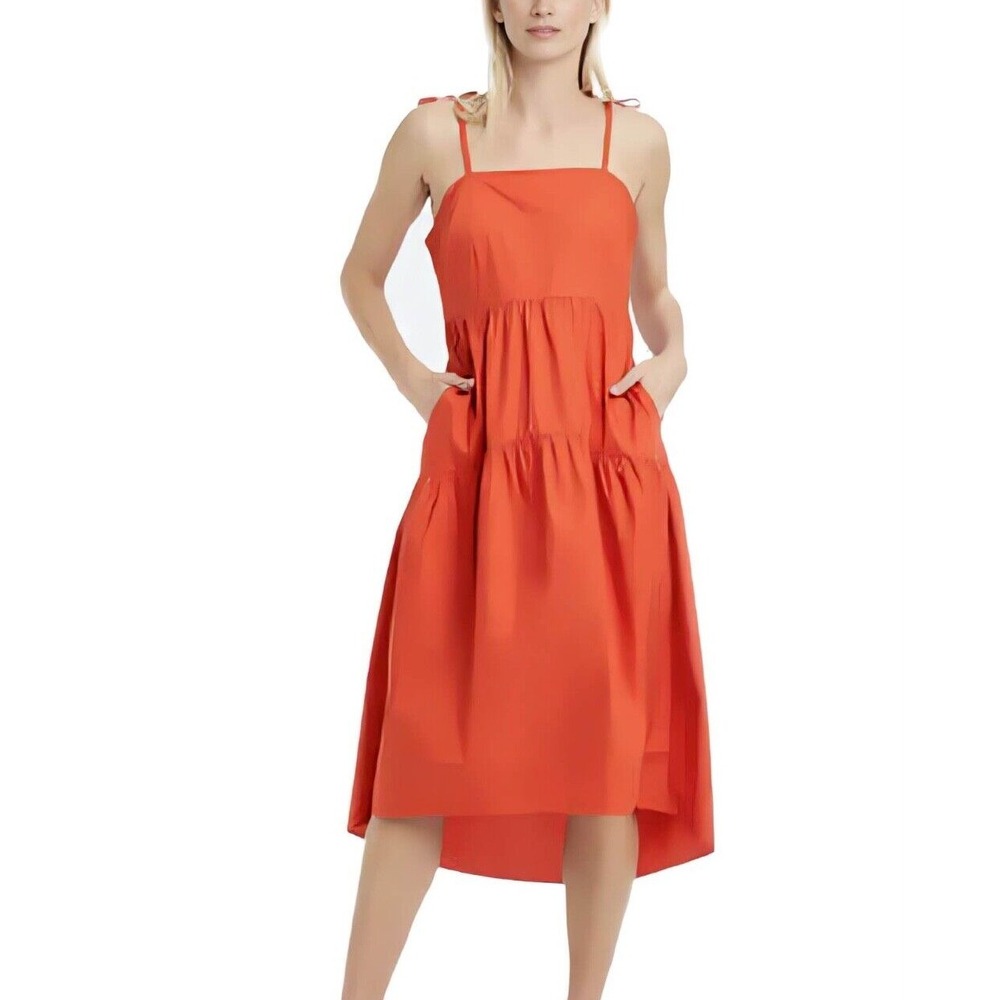 Who What Wear Women's Dress Red Sleeveless Baby Doll High Low Sundress XL NWOT